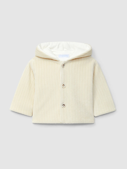 LARANJINHA VELVET HOODED JACKET